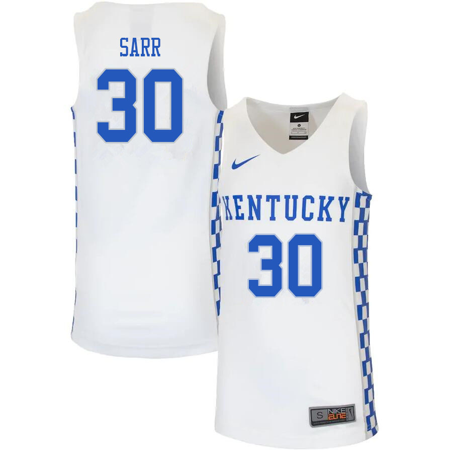 Men #30 Olivier Sarr Kentucky Wildcats College Basketball Jerseys Sale-White